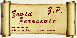 Zavid Perošević vizit kartica